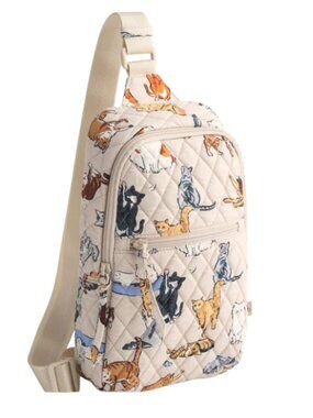 Vera Bradley Essentials Sling Pack Backpack a Cat's Life